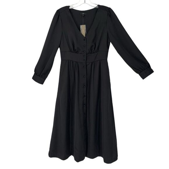 J.CREW Button Front Midi Dress NWT Size 4 - Picture 1 of 11